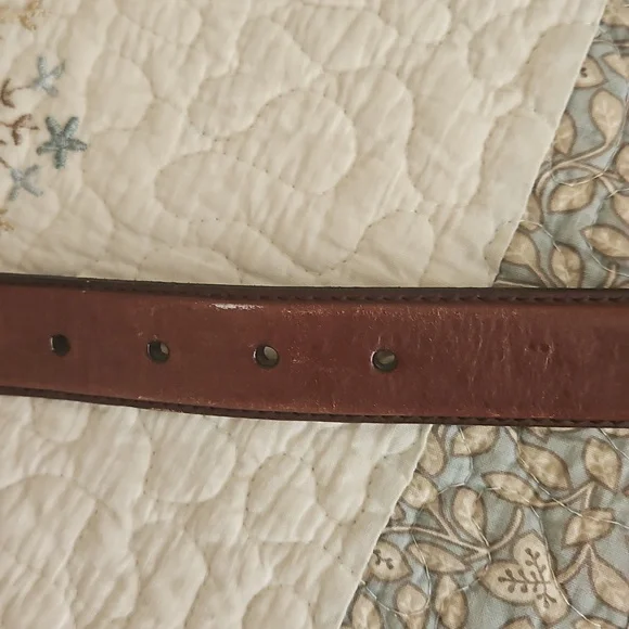 Vintage Genuine Leather Men's Belt With Cord Braids Size 34 - Picture 12 of 12